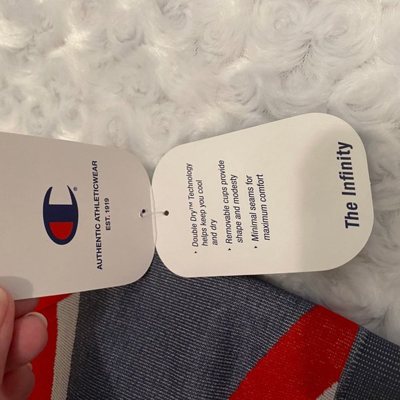 Champion Ladies Red/Gray Racerback Sports Bra - Double Dry Tech - M - Picture 3 of 7